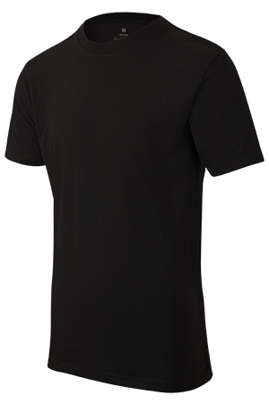 T-Shirt zwart schuin